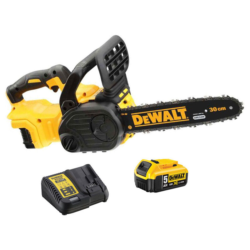 foto del prodotto dewalt motosega da potatura 18v 5,0 ah dcm565p1