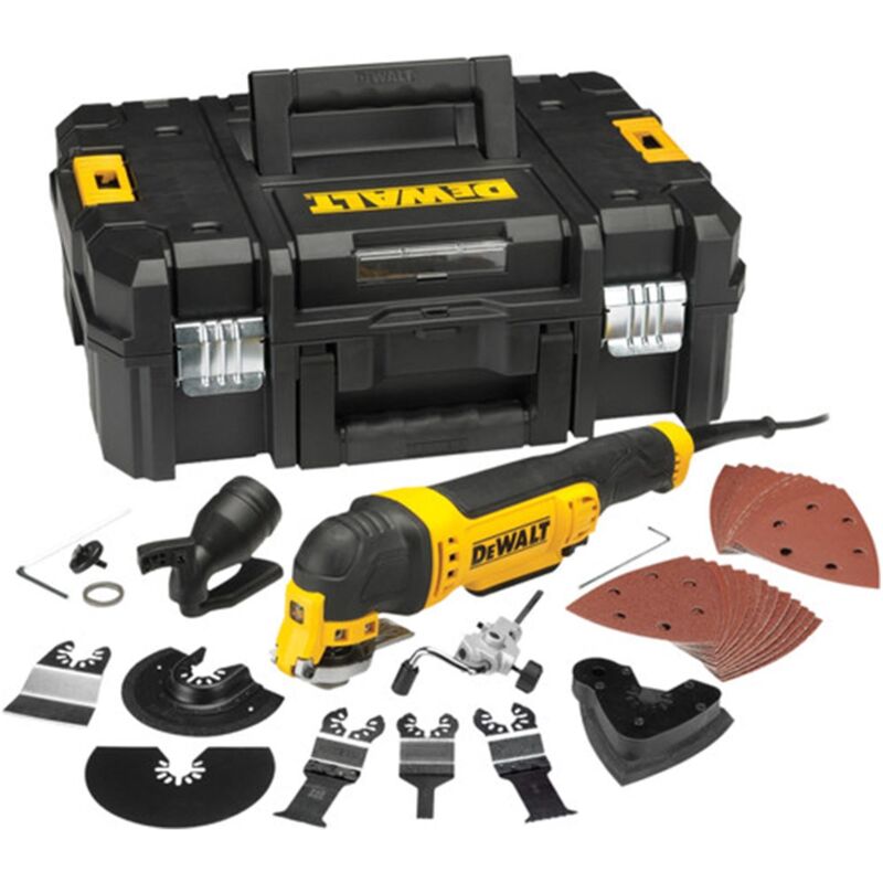 foto del prodotto dewalt multi cutter 300 w cablato dwe315kt accessori valigetta t stak