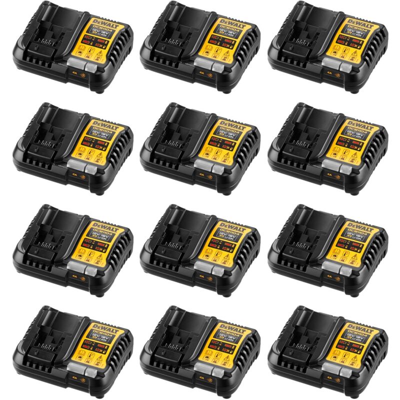 foto del prodotto dewalt pack da 12 caricabatterie dcb1104 12 dcb1104 12v 18v 