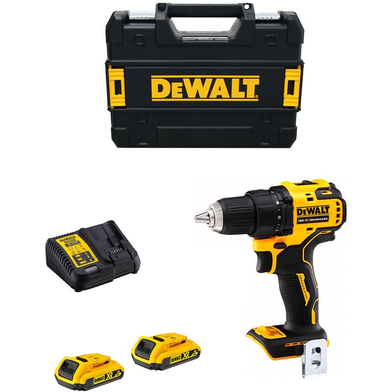 foto del prodotto dewalt perceuse visseuse 18v 2 batteries li ion 2ah chargeur coffret tstak dcd708d2t
