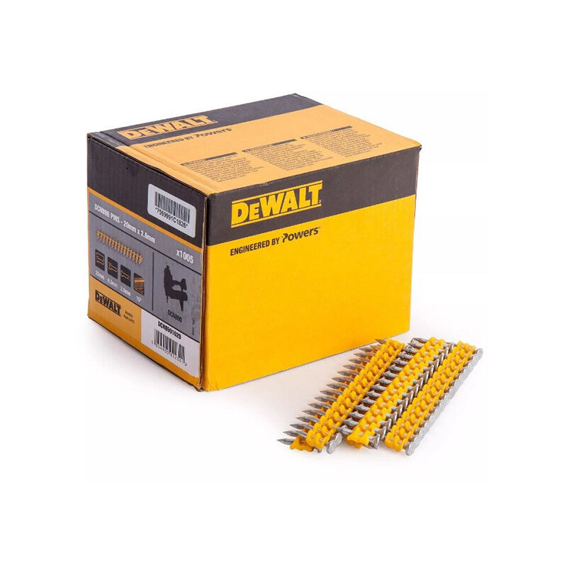 foto del prodotto dewalt scatola di 510 chiodi standard per cemento per chiodatrice 2,6x45mm dcn8901045