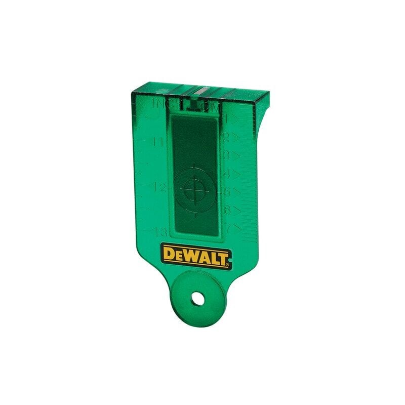 foto del prodotto dewalt scheda obiettivo verde con base magnetica de0730g xj