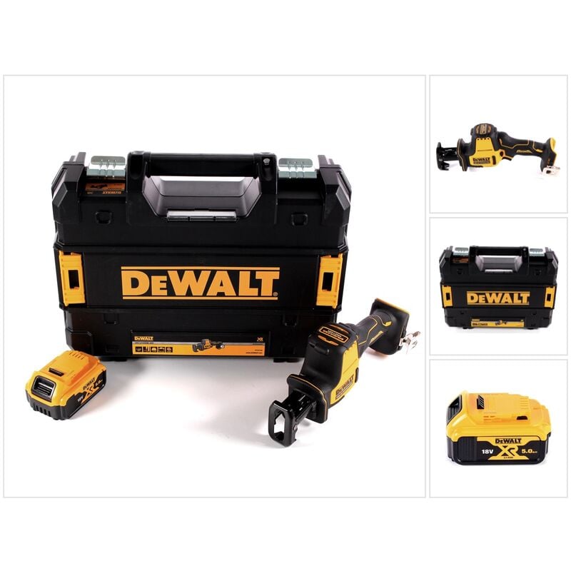 foto del prodotto dewalt sega a nastro a batteria dcs 369 nt 18 v 1x batteria 5,0 ah tstak senza caricabatterie