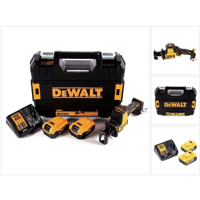 foto del prodotto dewalt - sega a nastro a batteria dcs 369 p2 18 v 2 batterie da 5,0 ah caricabatterie tstak