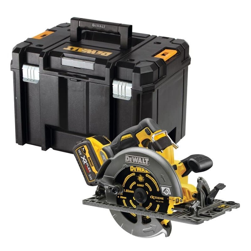 foto del prodotto dewalt sega circolare 2.0 xr flexvolt 54v agli ioni di litio brushless compatibile binario guida 190 mm senza batteria n caricabatterie