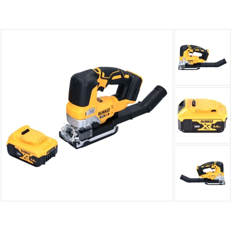 foto del prodotto dewalt seghetto alternativo a pendolo a batteria dcs334n 18v brushless 1x batteria 5,0ah senza caricabatterie