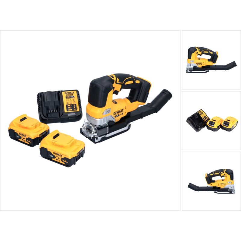 foto del prodotto dewalt seghetto alternativo senza spazzole dcs 334 p2 18v 2 batterie da 5,0ah caricabatterie
