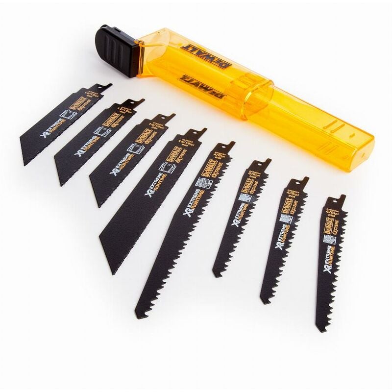 foto del prodotto dewalt set di 8 lame per sega a gattuccio xr extreme runtime dt99551
