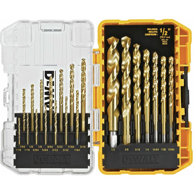 foto del prodotto dewalt set di punte per trapano in nitruro di titanio, 21 pezzi dw1342 