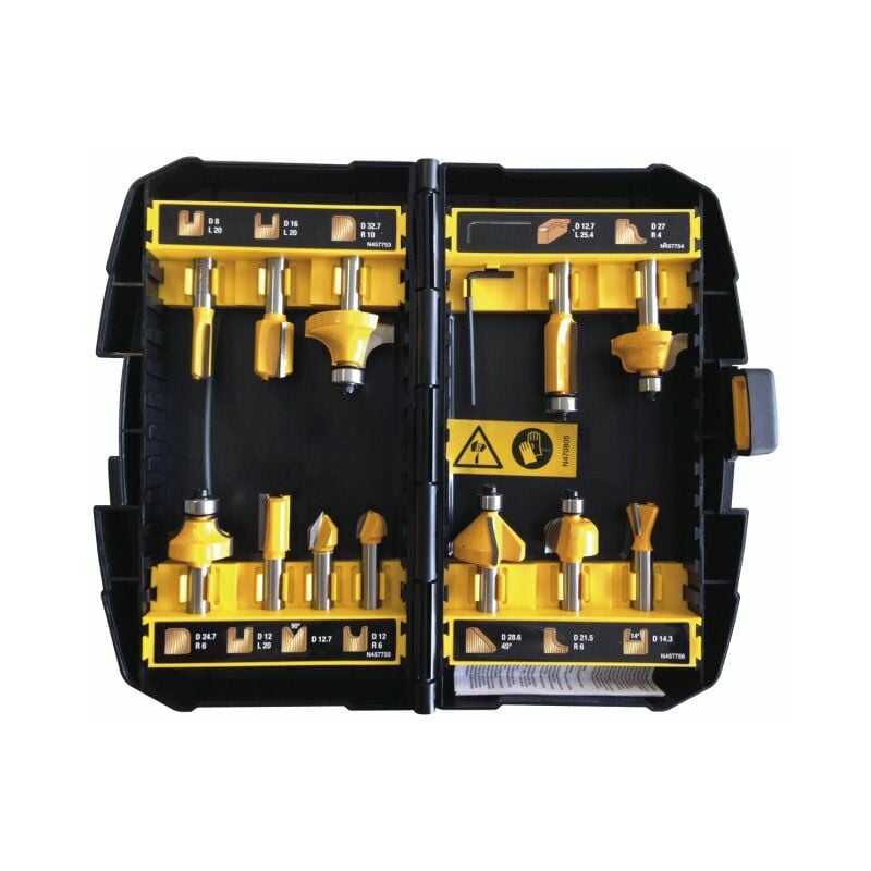 foto del prodotto dewalt set frese 12 pezzi per fresatrice dt90016