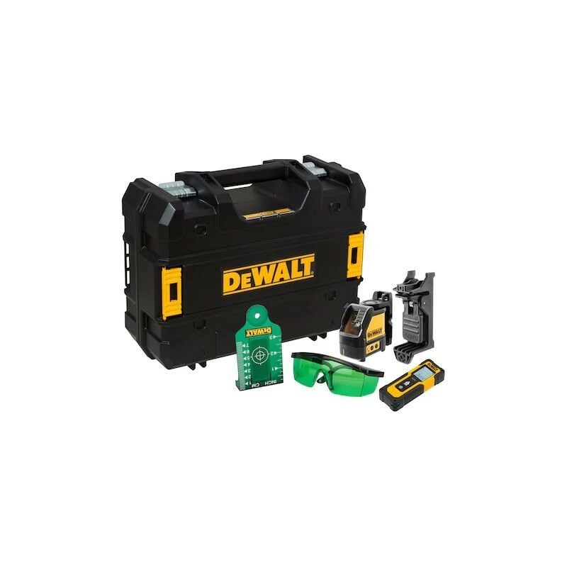 foto del prodotto dewalt set livello laser dw088cg con misuratore di distanza dw099e dw0887100 1 