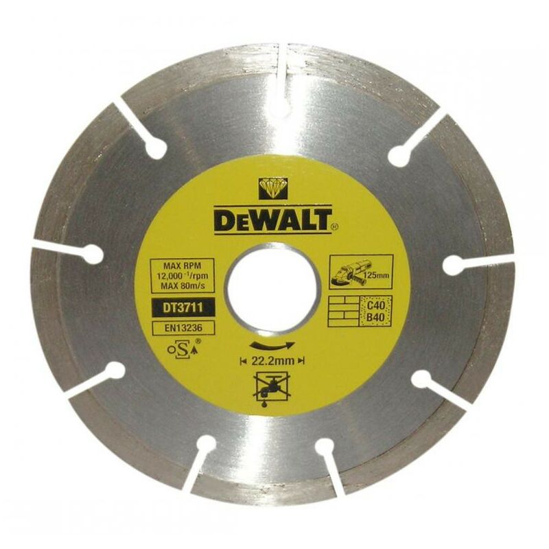foto del prodotto dewalt tarcza diamentowa 125x1,7x22,2mm segmentowa