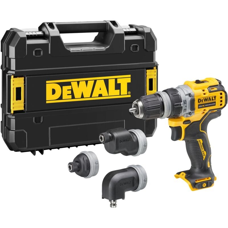 foto del prodotto dewalt trapano a batteria dcd703nt, 12 volt senza batteria e caricabatterie 4 testine