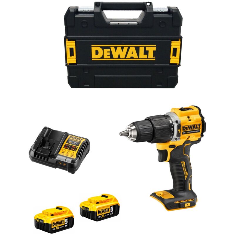 foto del prodotto dewalt trapano a percussione dcd100yp2t 2 x 5,0 ah dcb1104 tstak ii 