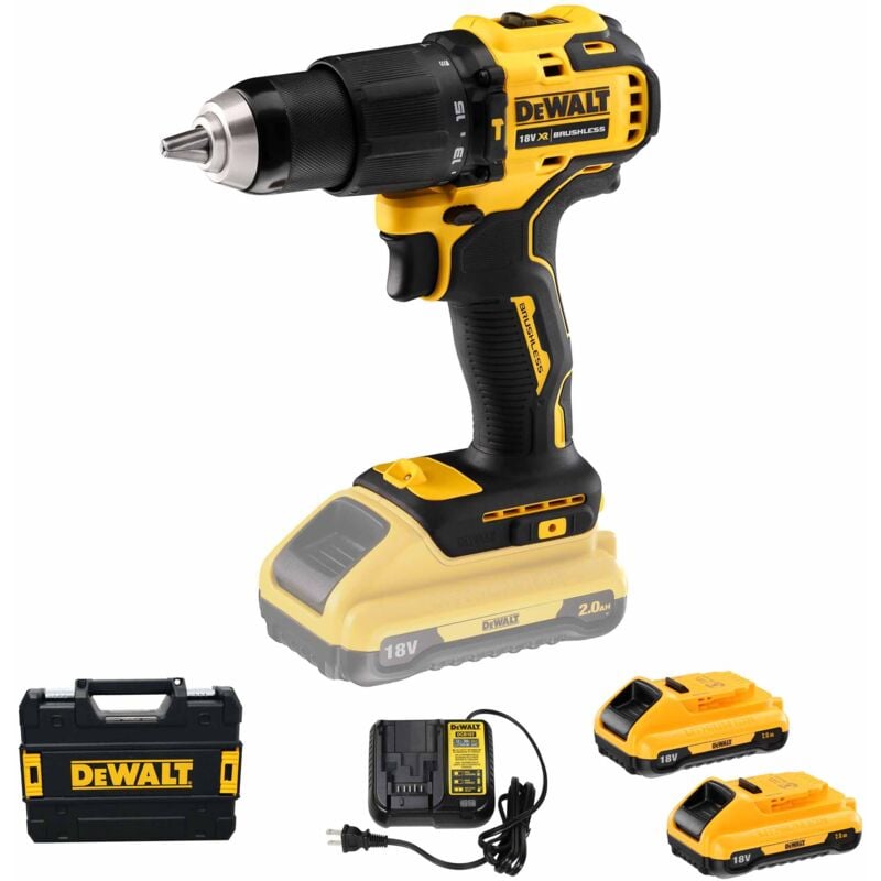 foto del prodotto dewalt trapano avvitatore dcd709d2t qw 18v 2ah
