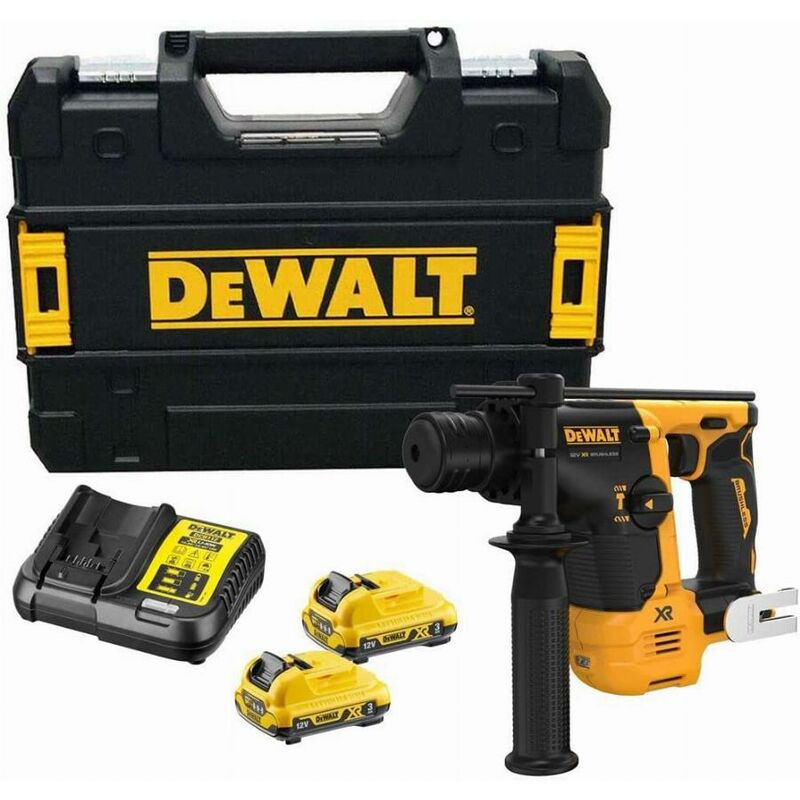 foto del prodotto dewalt trapano ultra compatto sds plus xr 12v 2 batterie 3ah dch072l2 qw