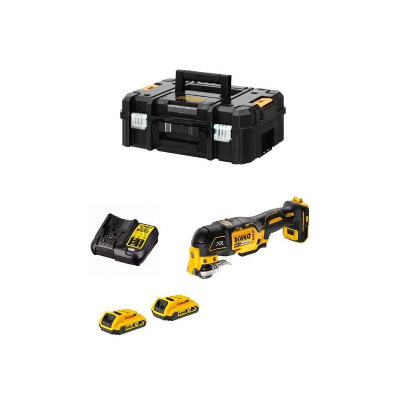 foto del prodotto dewalt utensile multifunzione dcs355d2t 2 x 2,0 ah dcb107 tstak ii 5035048441015