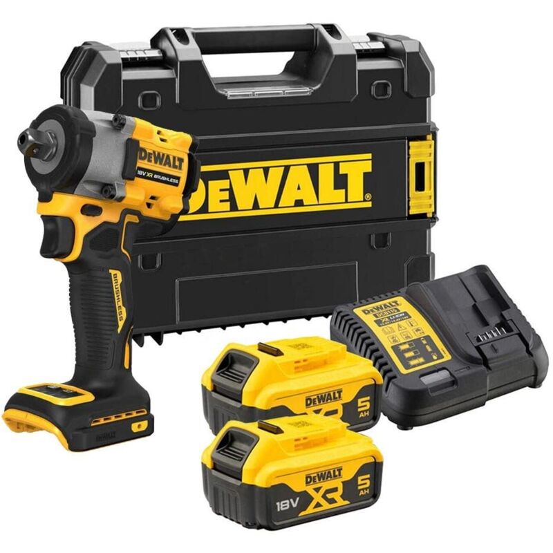 foto del prodotto dewalt utensili avvitatore a impulsi aku 18v 406 nm, 2 x batterie 5,0 ah xr dcf922p2t