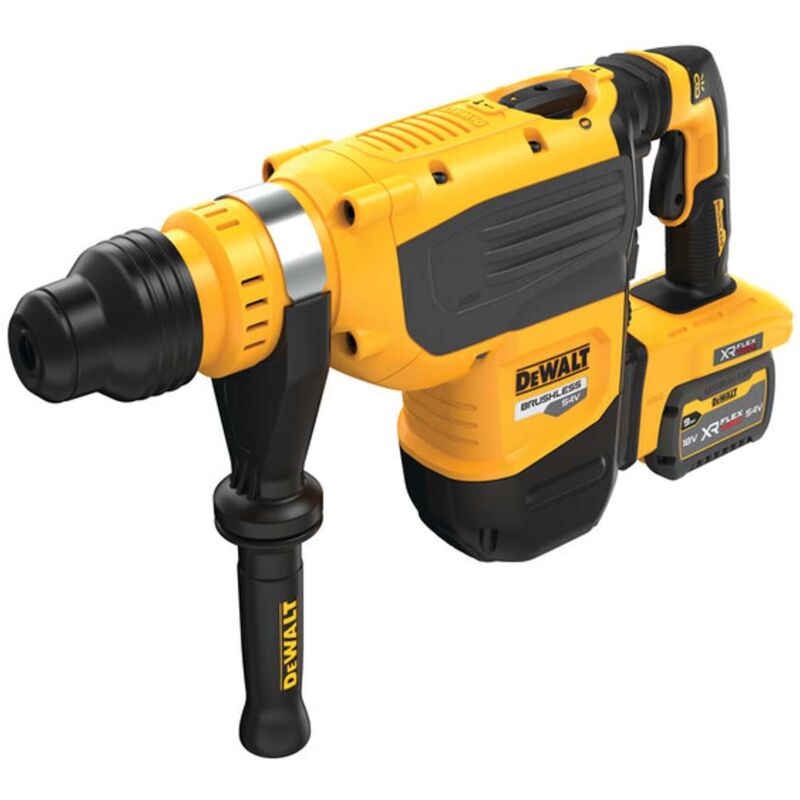 foto del prodotto dewalt utensili martello combinato 54v aku sds max, 2x batteria 9,0 ah flexvolt, caricabatterie dch735x2