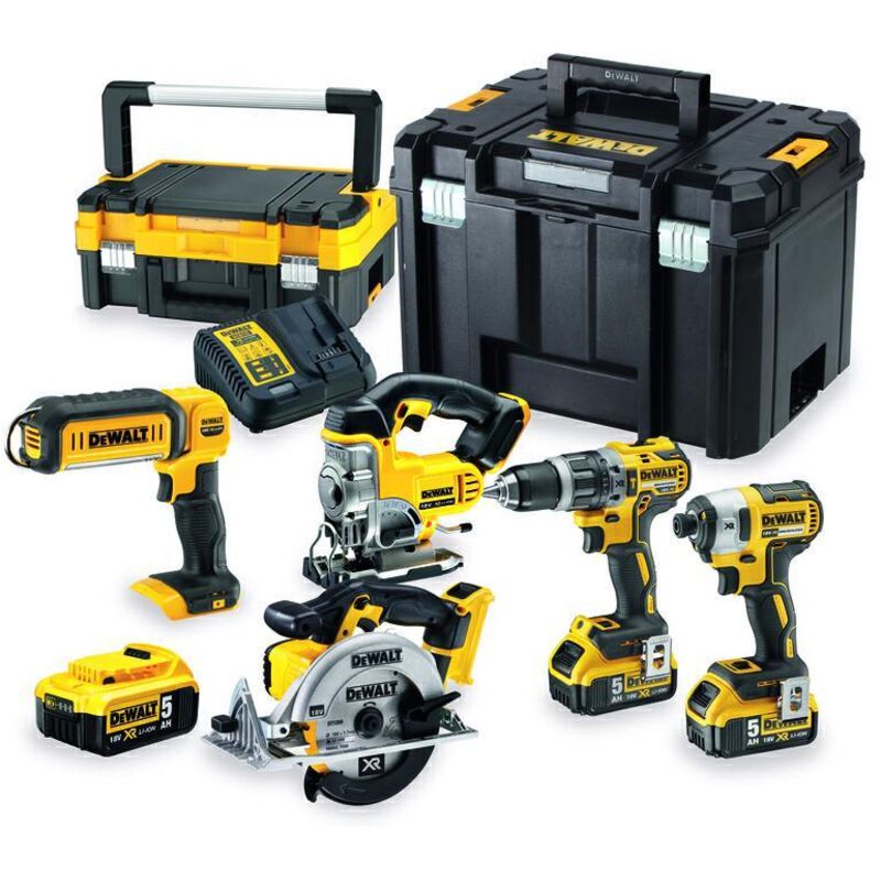 foto del prodotto dewalt utensili set da 11 utensili a batteria, batterie e caricabatterie dck551p3t