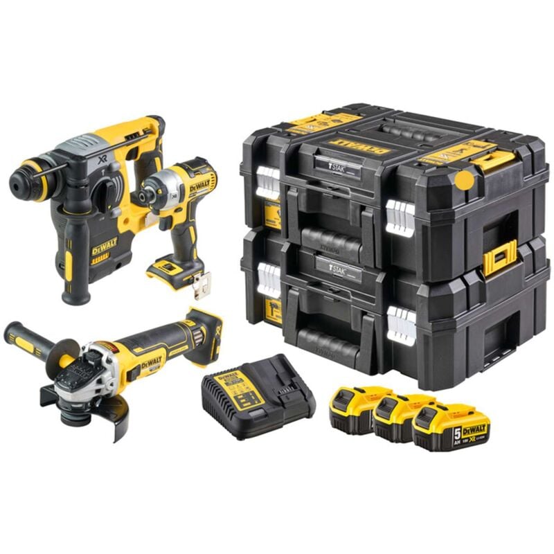 foto del prodotto dewalt - utensili - set di 9 utensili a batteria, batterie e caricabatterie dck305p3t
