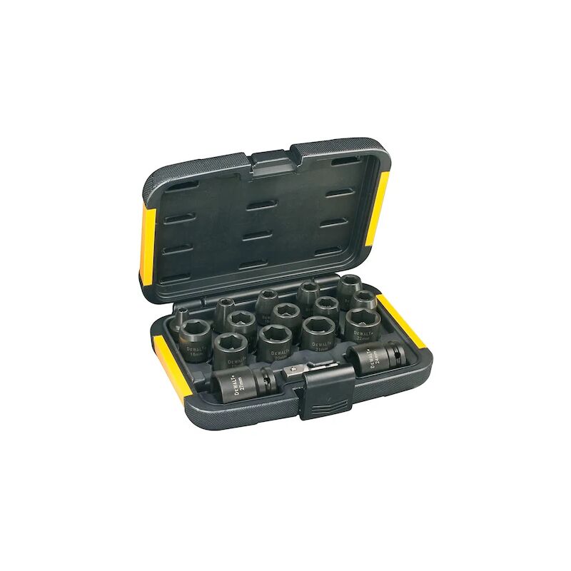 foto del prodotto dewalt valigetta di boccole 1 2 17 pezzi adattatore dt7506