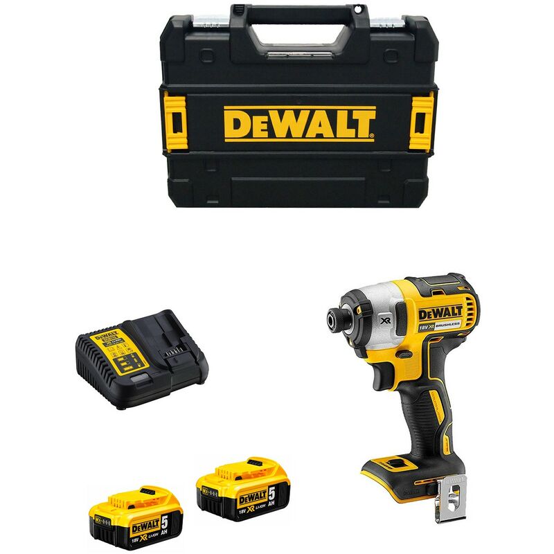 foto del prodotto dewalt visseuse chocs 18v 2 batteries li ion 5ah chargeur coffret tstak dcf887p2