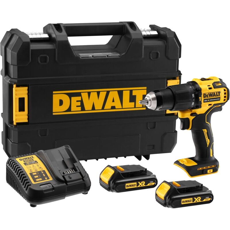 foto del prodotto dewalt wiertarko-wkrętarka udarowa 18v 65nm 2x1,5ah brushless dcd709s2t