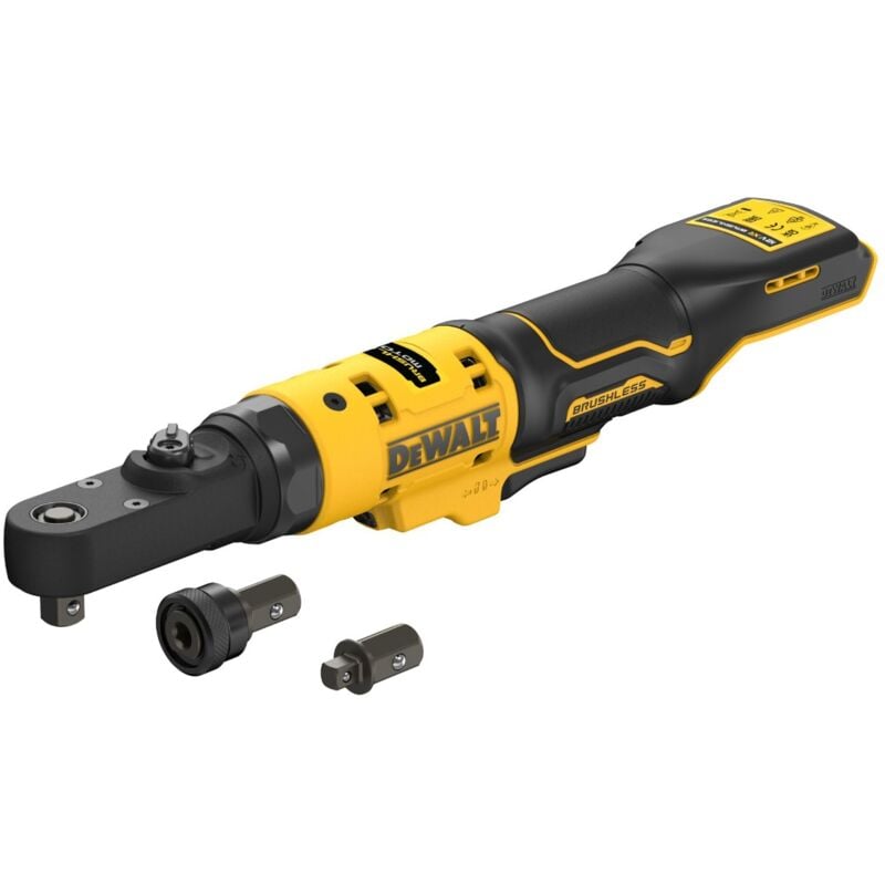 foto del prodotto dewalt xr chiave a cricchetto brushless 12v teste intercambiabili da 1 4 , 3 8 e portainserti esagonale da 1 4 dcf500n xj
