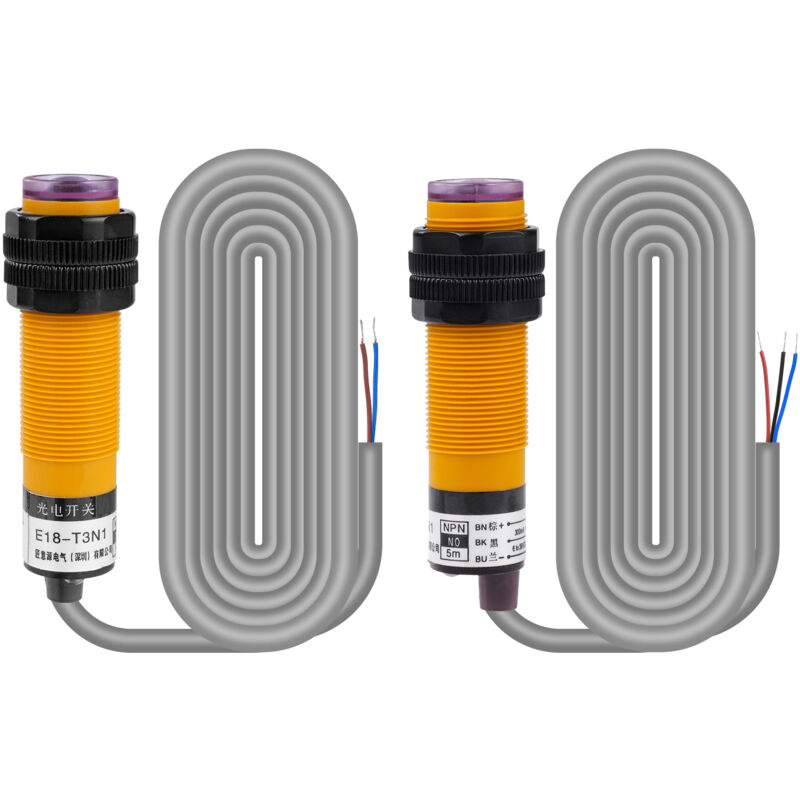 foto del prodotto dewin 2 pz interruttore di prossimit sensore fotoelettrico a infrarossi npn dc 6 36 v distanza di rilevamento 5 m