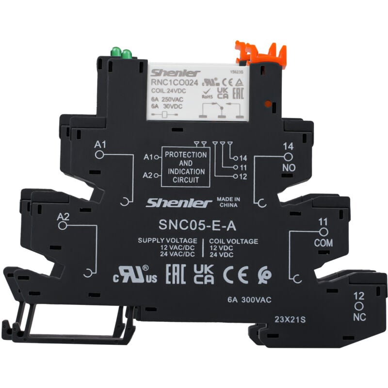 foto del prodotto dewin 2 set rnc1co024 snc05 ea piccolo rel elettromagnetico di potenza rel intermedio con base presa