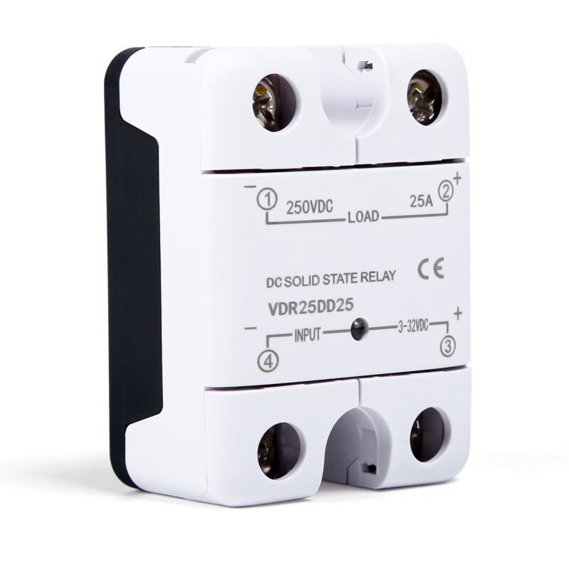foto del prodotto dewin 25a 250v rel a stato solido dc a dc 3 32vdc ingresso 0 250vdc uscita ssr modulo rel a stato solido