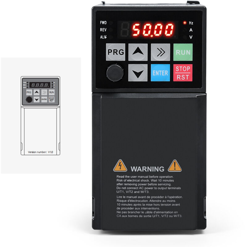 foto del prodotto dewin 380v 2.2kw ingresso monofase uscita trifase vfd convertitore di frequenza regolatore di velocit del motore