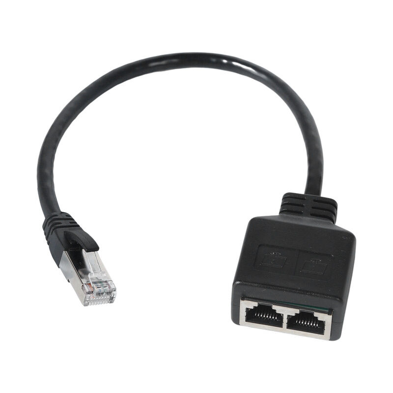 foto del prodotto dewin adattatore di rete sdoppiatore cavo ethernet rj45, prolunga di rete lan maschio a 2 femmine