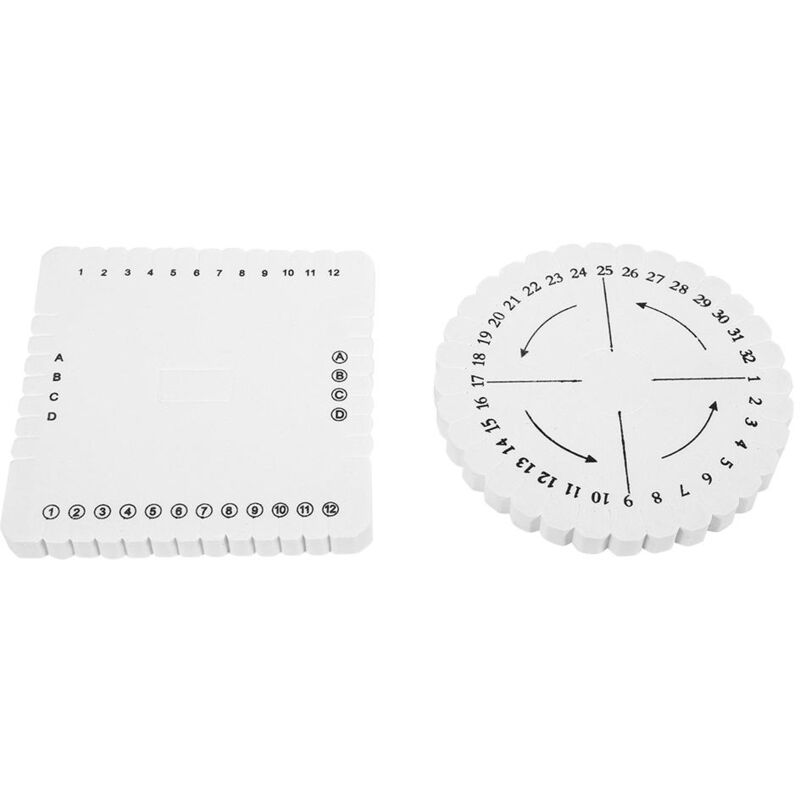foto del prodotto dewin dischi intrecciati 2 pezzi disco quadrato rotondo macrame cavo intrecciato bracciale con corde disco per tessitura fatto a mano