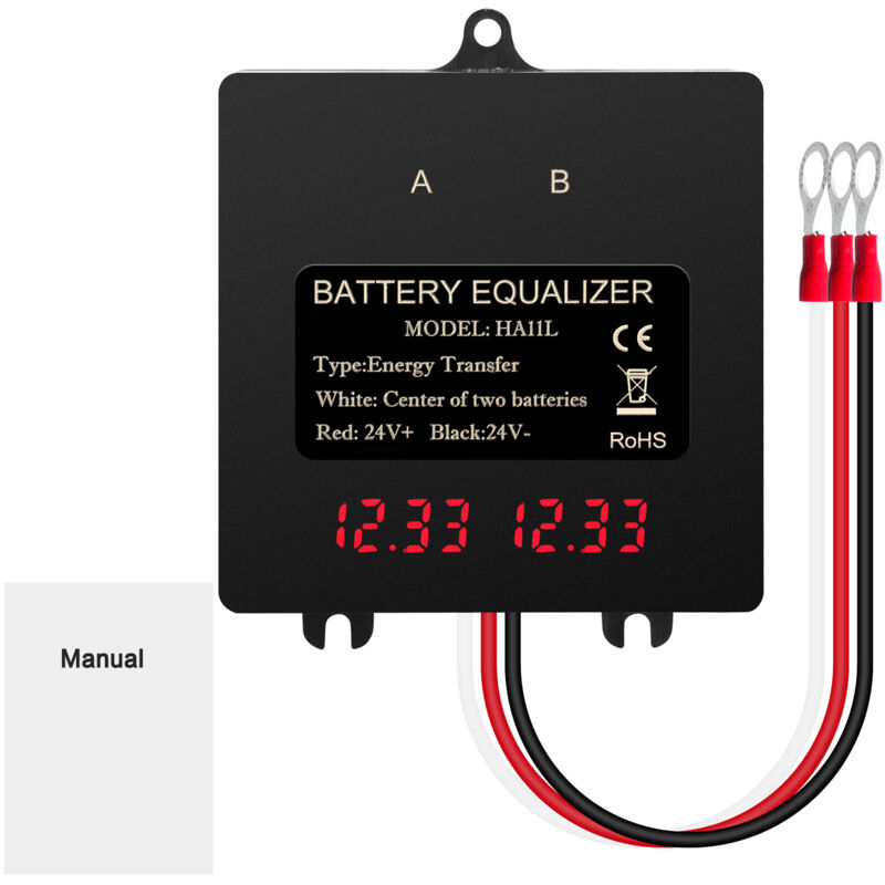 foto del prodotto dewin equalizzatore batteria 24v display digitale bilanciatore batteria 2 x 12v per batteria al litio piombo acido