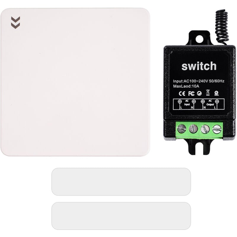 foto del prodotto dewin interruttore di telecomando senza fili per uso domestico rf 433 mhz interruttore da pannello a parete con luce intelligente ac100 240v 10a