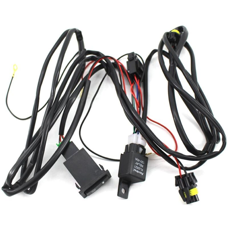 foto del prodotto dewin kit rel fusibile per cablaggio interruttore on off universale per fendinebbia led per auto 12v