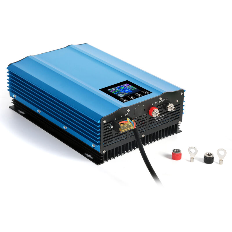 foto del prodotto dewin microinverter mppt connesso alla rete, microinverter regolabile con potenza 1000w adatto per pannelli solari o batterie ac220v