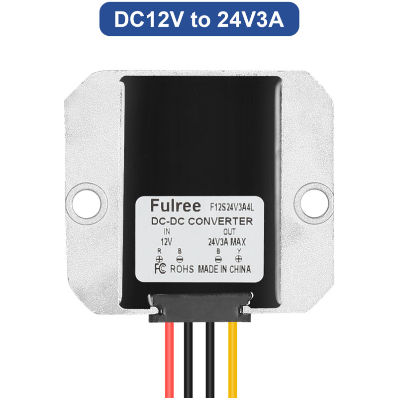 foto del prodotto dewin modulo di alimentazione convertitore step up dc dc da 12 v a 24 v 3 a regolatore di tensione boost impermeabile