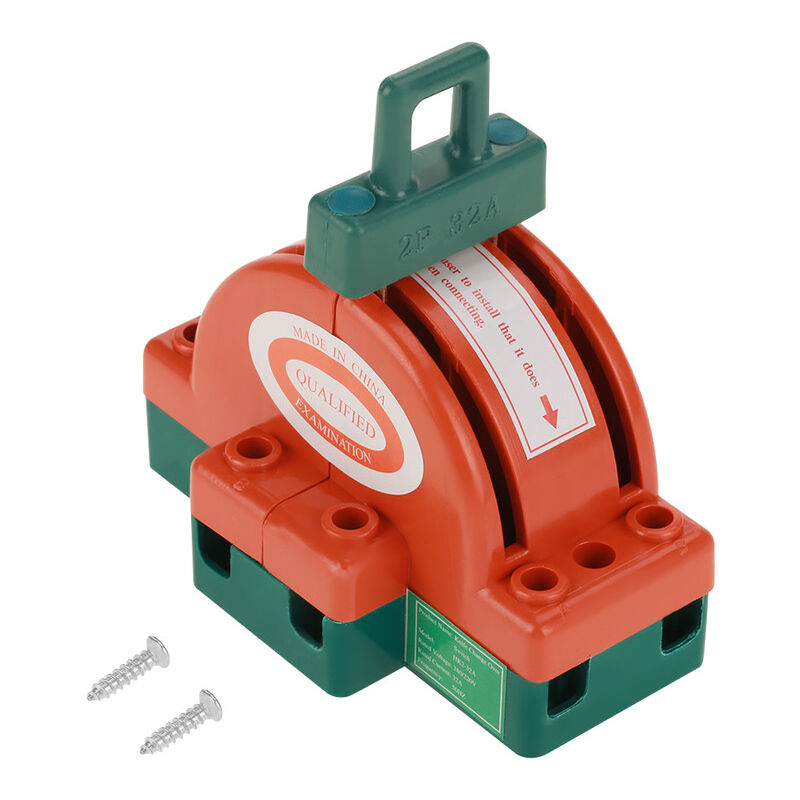 foto del prodotto dewin pratico interruttore bipolare 32a ac 220v sezionatore a coltello, interruttore a coltello doppio, sicurezza per la commutazione nel