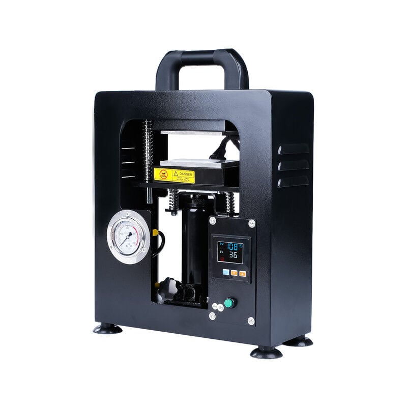 foto del prodotto dewin pressa di calore idraulica manuale da 10 tonnellate macchina per estrazione di colofonia a doppia piastra riscaldante da 600 w eu