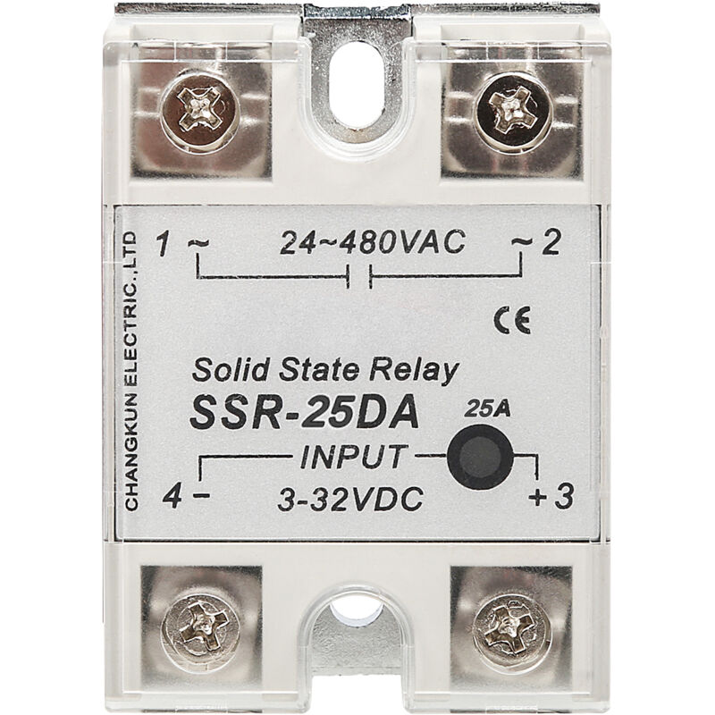 foto del prodotto dewin rel a stato solido monofase ssr 25da modulo rel di uscita da dc a ac 3 32vdc ingresso 24 480vac