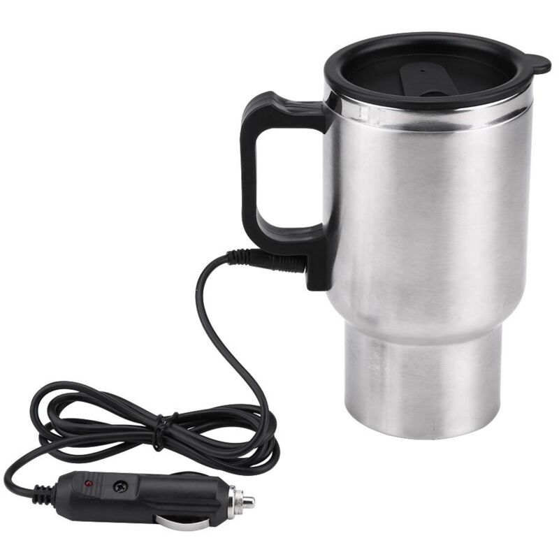 foto del prodotto dewin tazza riscaldante per auto bollitore per auto, tazza riscaldante per auto elettrica in acciaio inossidabile per caff , t , acqua 450ml 12v