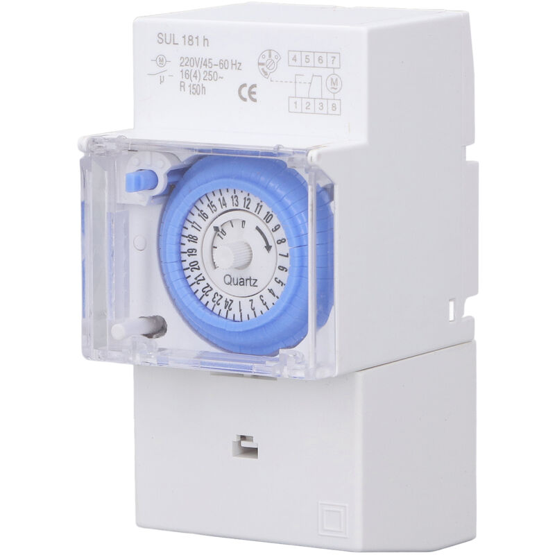 foto del prodotto dewin temporizzatore meccanico impermeabile, programmabile, interruttore orario esterno 24 ore, ac230v