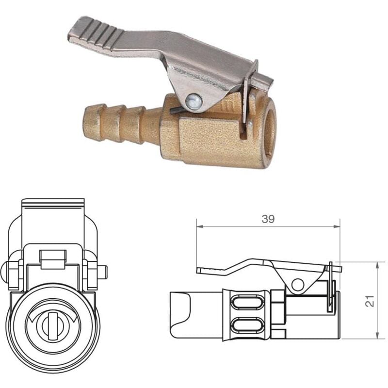 foto del prodotto df tools pistola gonfiaggio pneumatici calibrato con tubo da 37 cm set di adattatori da 4 pezzi vincitore qualit prezzo
