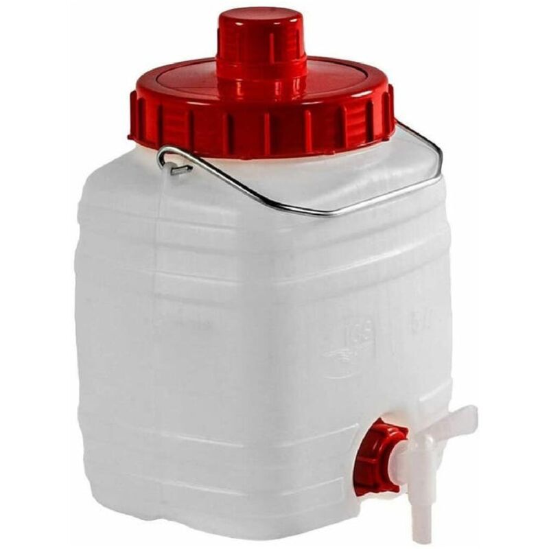 foto del prodotto dfl bidone per alimenti demetra in polietilene atossico con rubinetto, coperchio e sfiato 5 lt