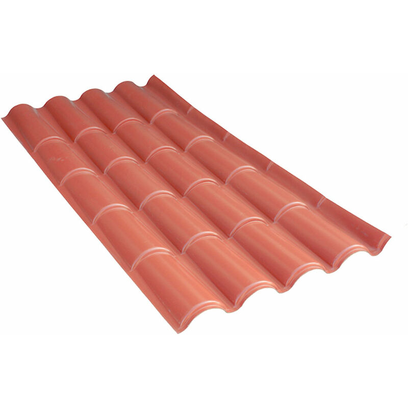 foto del prodotto dfl lastra coppo polimcryl cm 85 x 175 rosso mattone