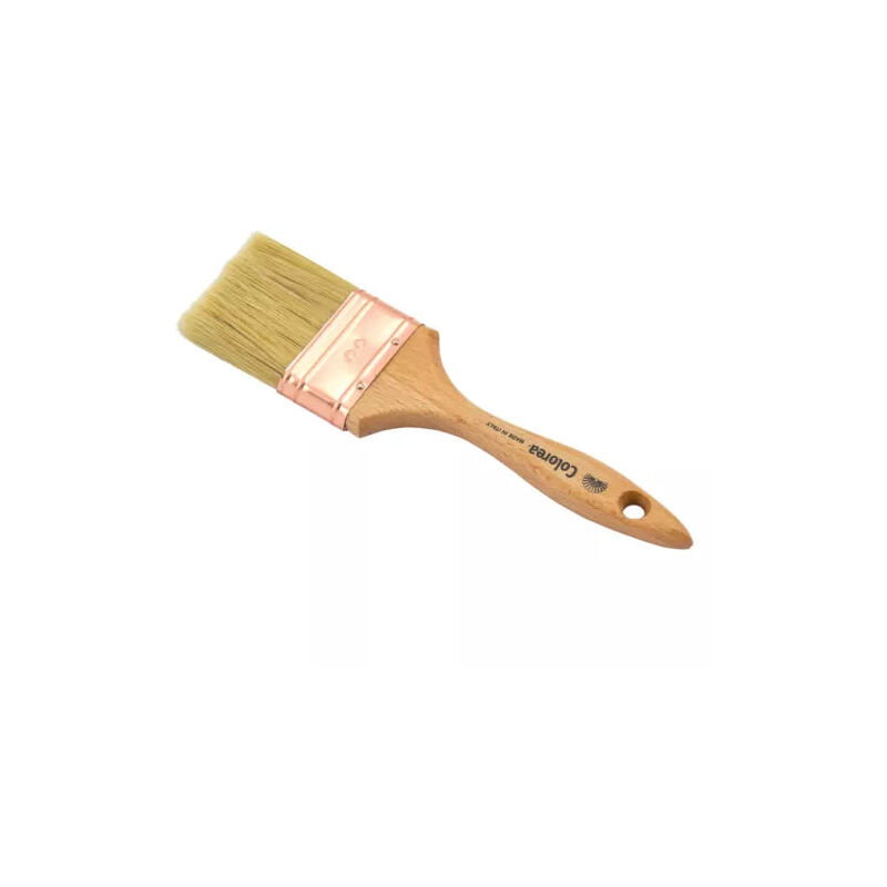 foto del prodotto dfl pennellessa tripla con setola cinese bionda e manico di legno n.50 1 pezzo