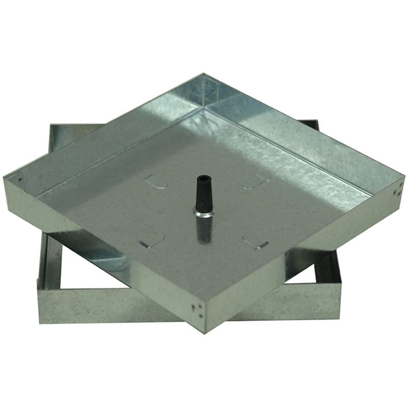 foto del prodotto dfl sigillo chiusino portapavimento zincato completo di telaio 53 x 53 cm luce 49 x 49 cm